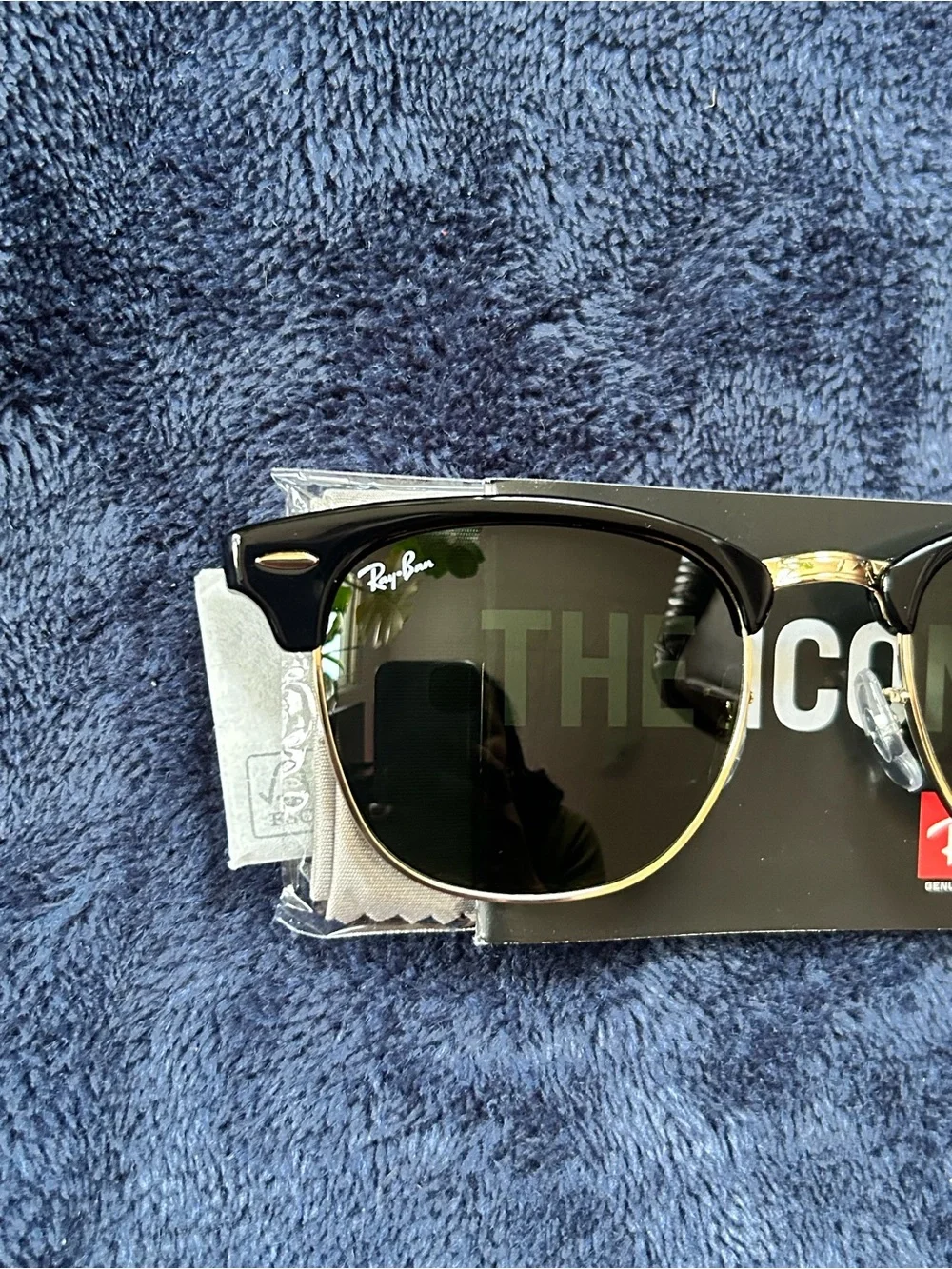 Ray-Ban Clubmaster Sunglasses Black Frames with Green Lenses